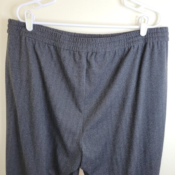 Eileen Fisher Herringbone Recycled Slouchy Pants Gray Drawstring Waist Size L - Picture 7 of 10